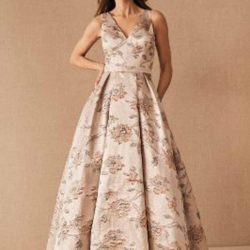 Anthropologie BHLDN Ball Gown with Jacquard Details Size 14, New Withh Tags - Picture 1 of 7